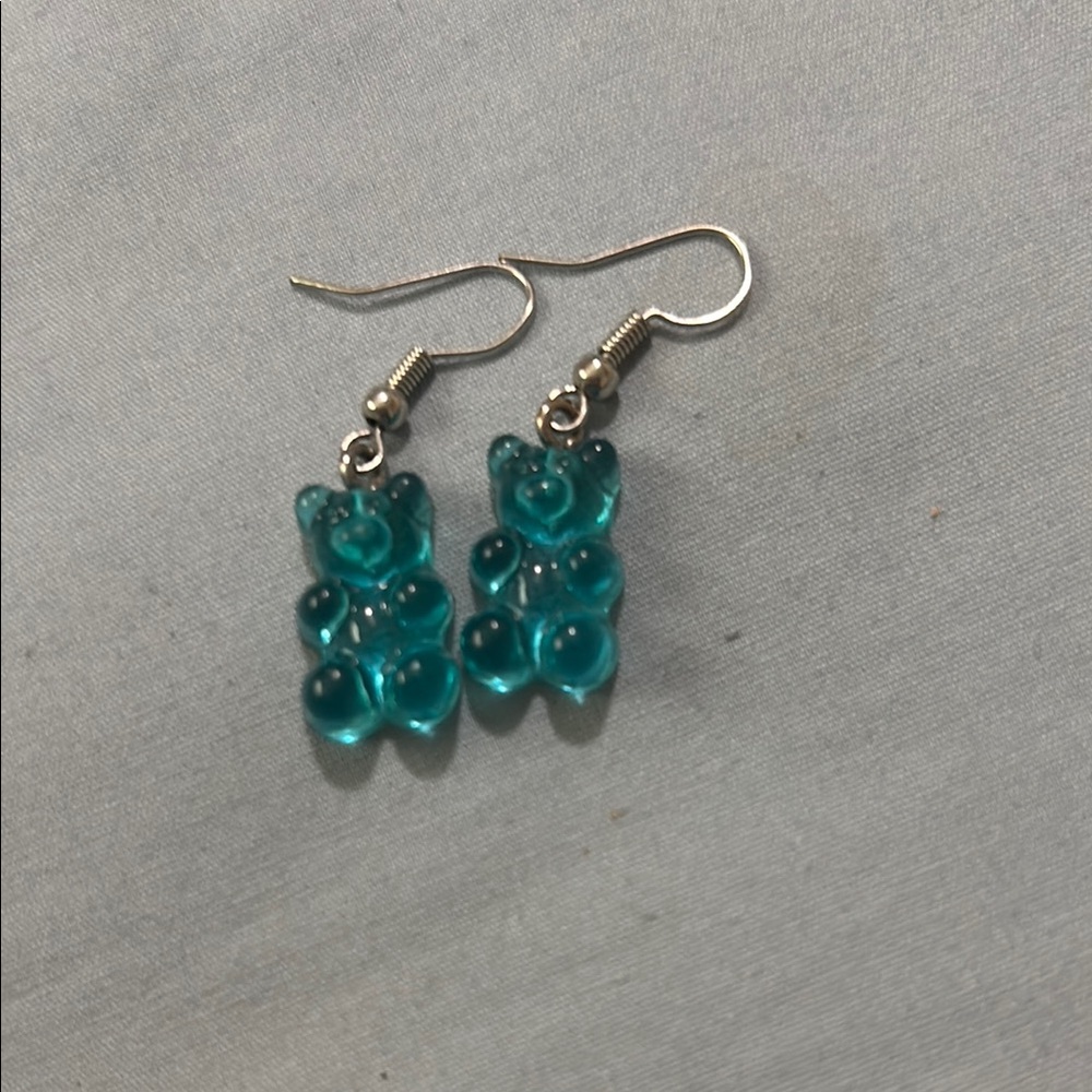 Blue Gummy Bear Earrings
